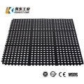 Black 36 in. X 36 in. Rubber Anti-Fatigue Comfort Mat Kitchen Interlocking Drainage Mat